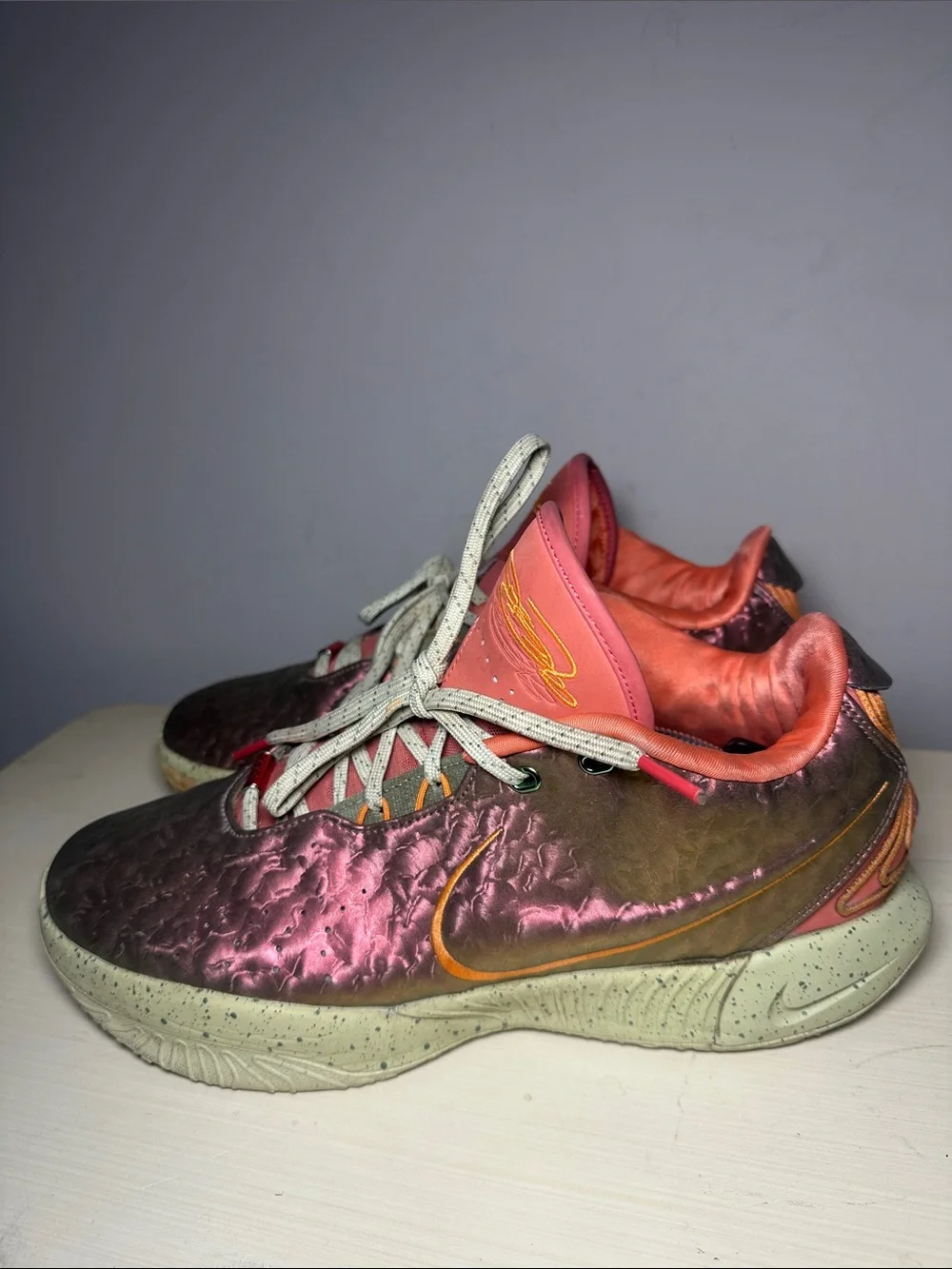 Nike Lebron XXI 21 Queen Conch Pink Metallic and Orange basketball Shoes